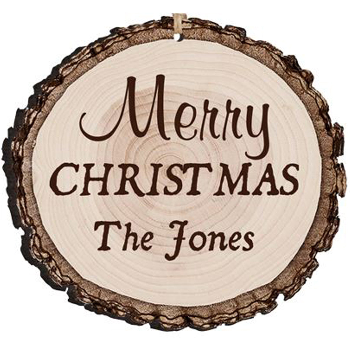 FAUX SLICED LOG ORNAMENT - ENGRAVABLE - Southern Grace Creations