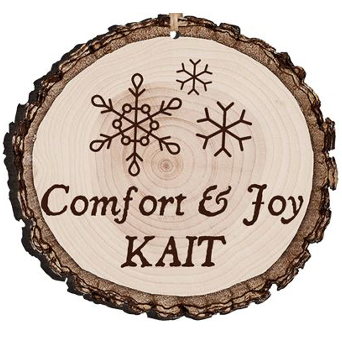 FAUX SLICED LOG ORNAMENT - ENGRAVABLE - Southern Grace Creations