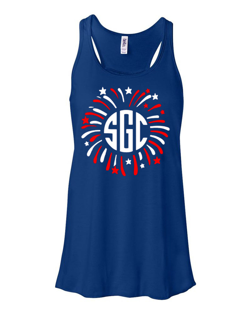 FIREWORKS MONOGRAM SHIRT - Southern Grace Creations