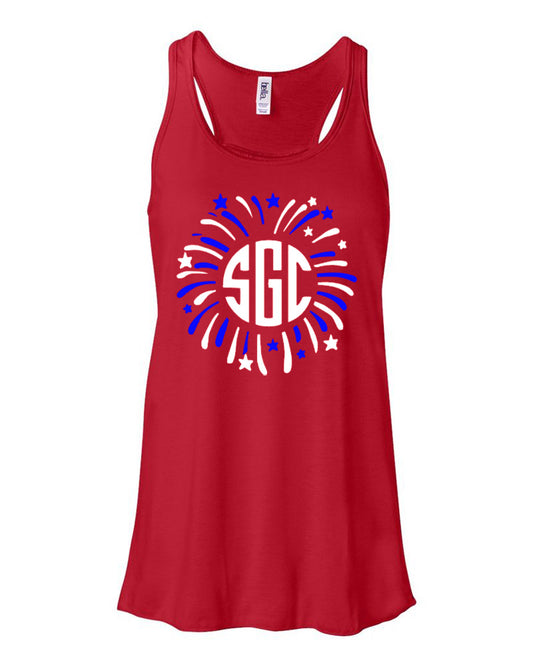 FIREWORKS MONOGRAM SHIRT - Southern Grace Creations