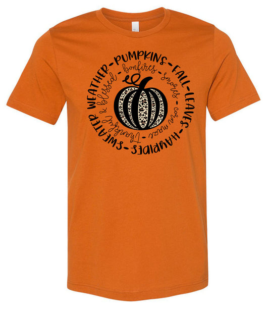 Fall Leopard Pumpkin Circle - Autumn - Southern Grace Creations