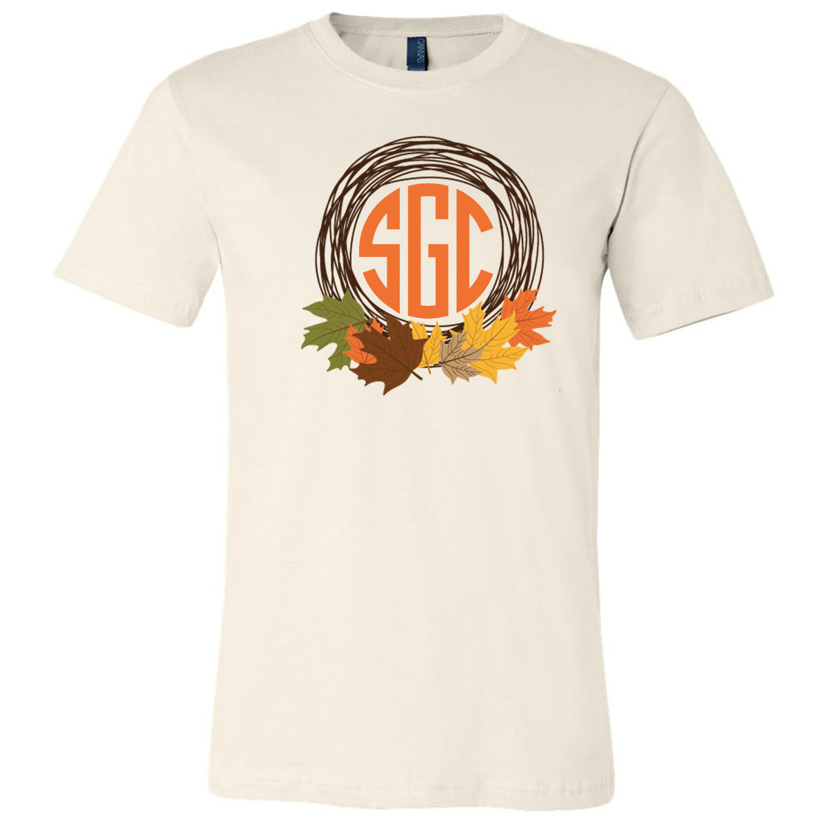 "Falling" for Jesus Monogram Circle Tee - Southern Grace Creations