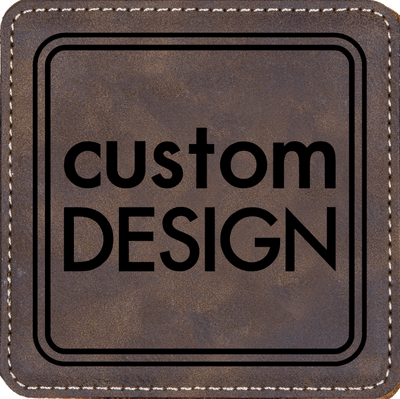 Faux Leather Coaster W/ Holder - Engravable (ZCOS0042) - Southern Grace Creations