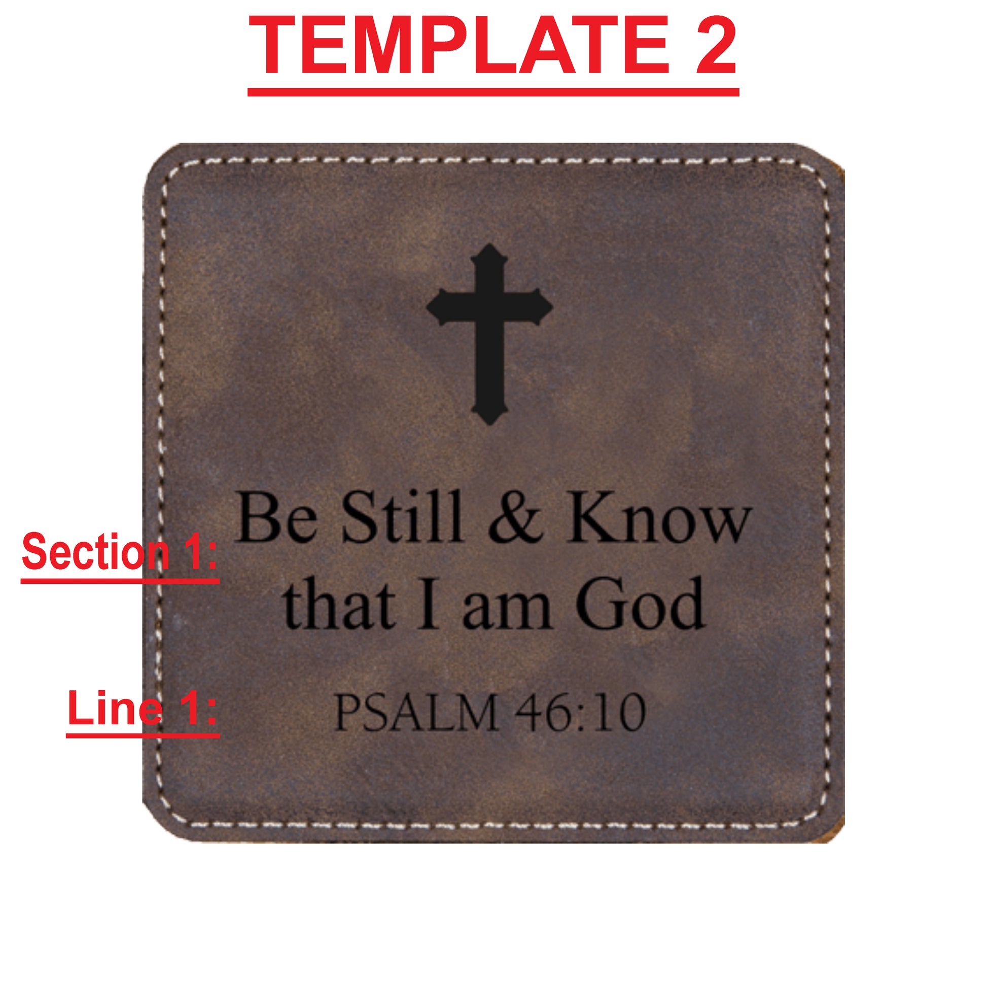 Faux Leather Coaster W/ Holder - Engravable (ZCOS0042) - Southern Grace Creations