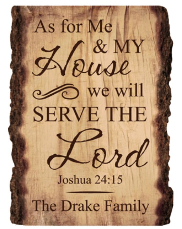 Faux Sliced Log Plaque - 12x16 - Southern Grace Creations