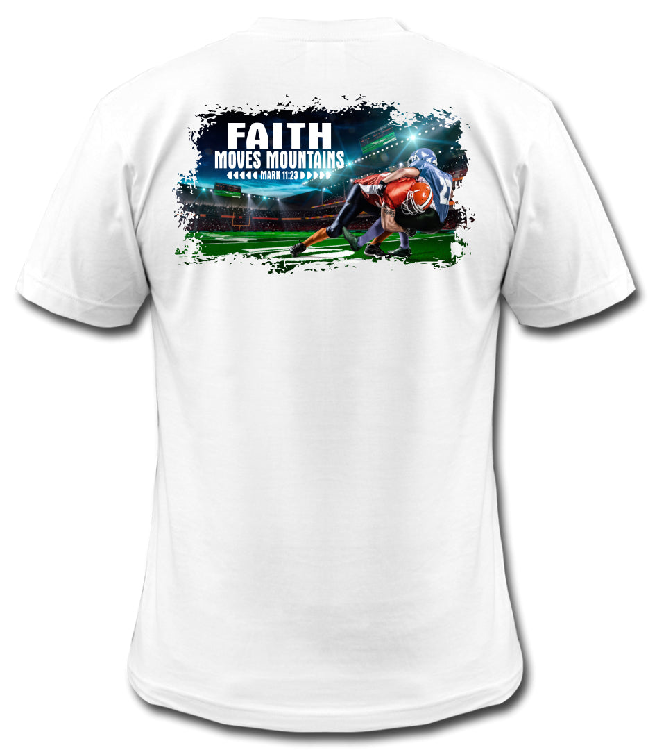 Football "Faith Moves Mountains" Tee - Southern Grace Creations