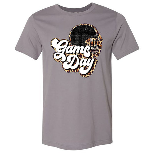 Football - Game Day Leopard - Storm Shortsleeves Tee - Southern Grace Creations