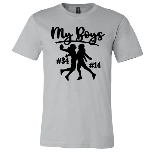 Football - My Boys - Silver Shortsleeves Tee - Southern Grace Creations