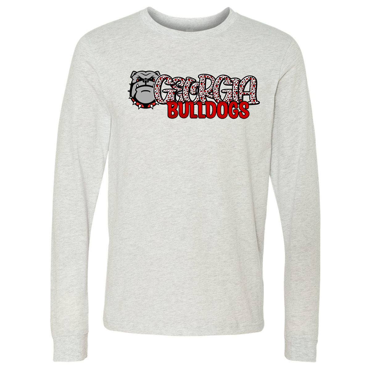 Georgia Bulldogs Leopard Letters - Ash (Tee/Hoodie/Sweatshirt) - Southern Grace Creations