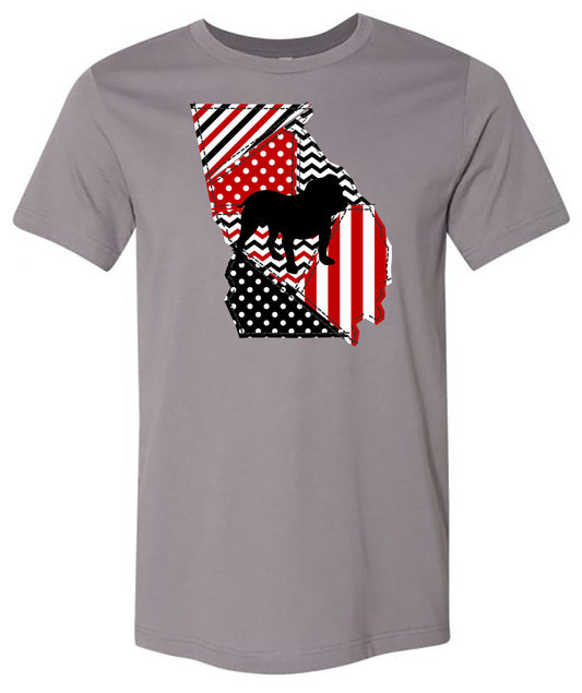 Georgia Patchwork with Bulldog - STORM - Southern Grace Creations