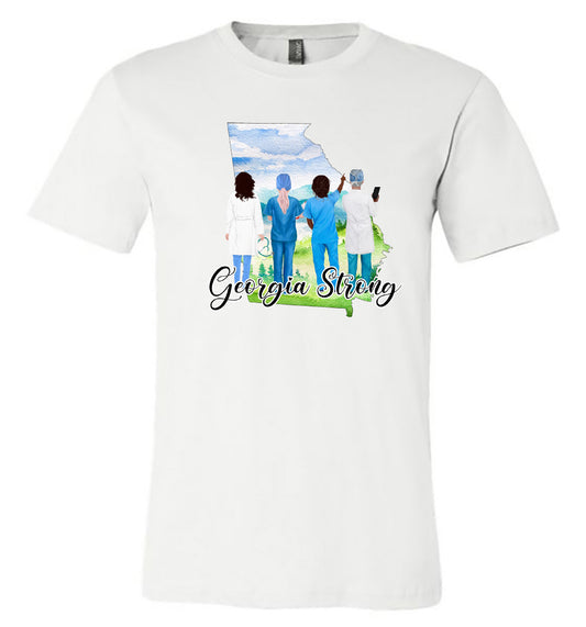 Georgia Strong - Medical - White Short-Sleeve Tee - Southern Grace Creations