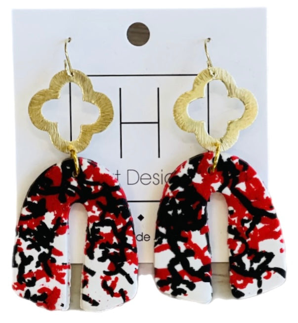 Go Team Earrings - Southern Grace Creations