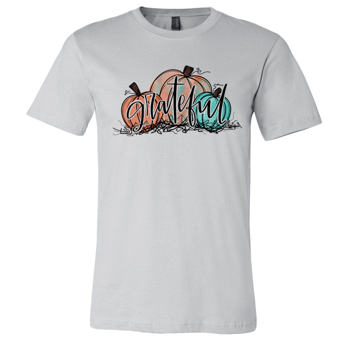 Grateful Pumpkins - Silver Tee - Southern Grace Creations