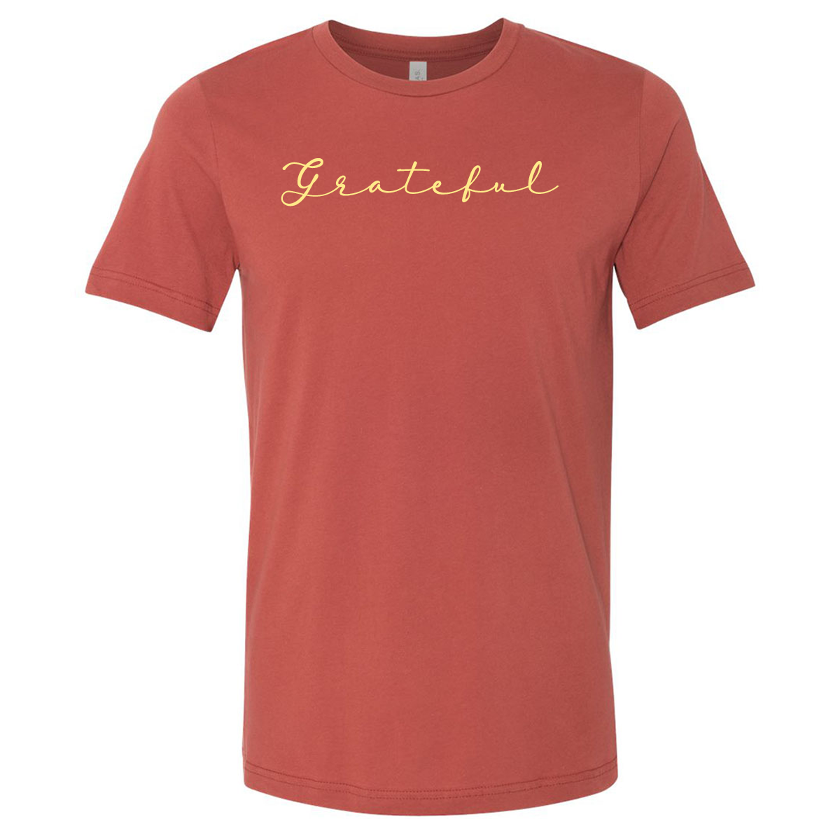 Grateful Script Tee - Rust Tee - Southern Grace Creations