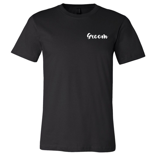 Groom Left Chest (Black Tee) - Southern Grace Creations