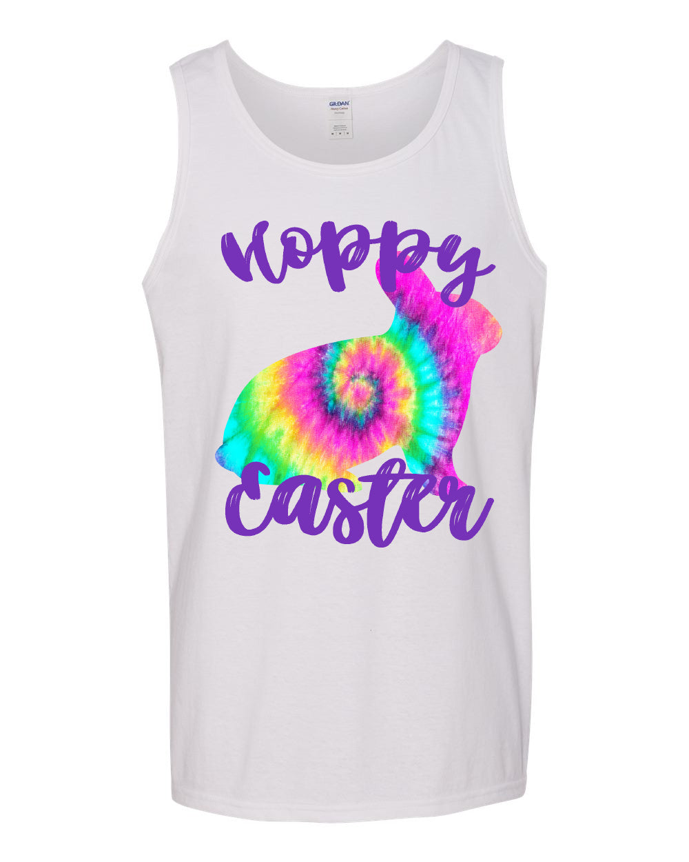 HOPPY EASTER WITH TIE DYE BUNNY SHIRT - Southern Grace Creations