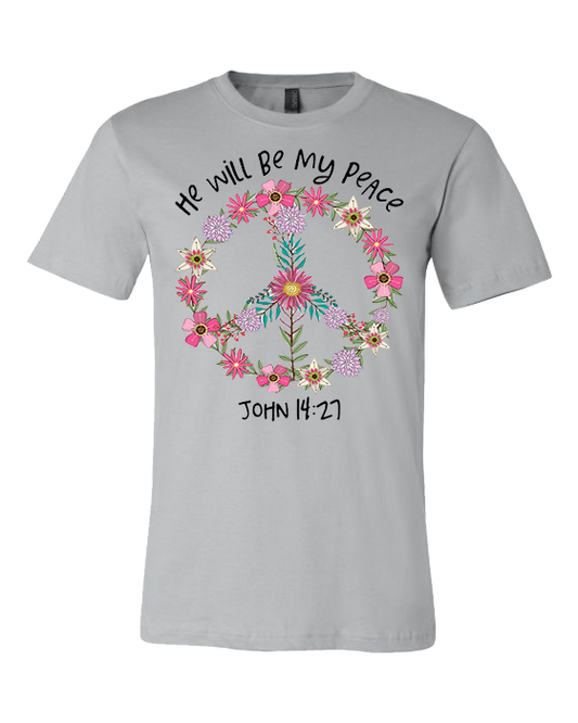 He Will Be My Peace - Silver - Southern Grace Creations