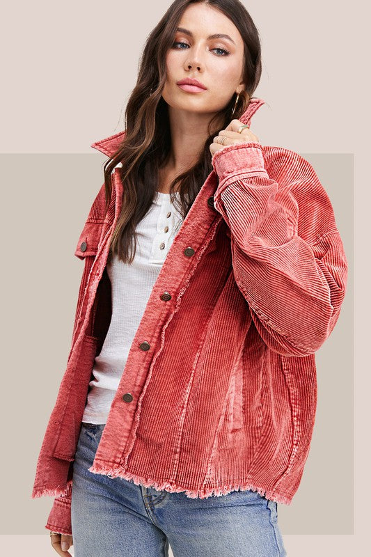 Here For You Shacket-Terracota - Southern Grace Creations