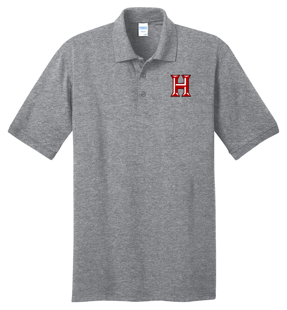 Howard - Adult Polo - Athletic Heather (kp55) - Southern Grace Creations