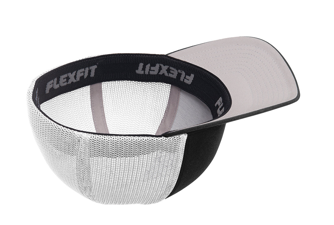 Howard Flexfit Mesh Back Cap (C812) - Black/White - Southern Grace Creations