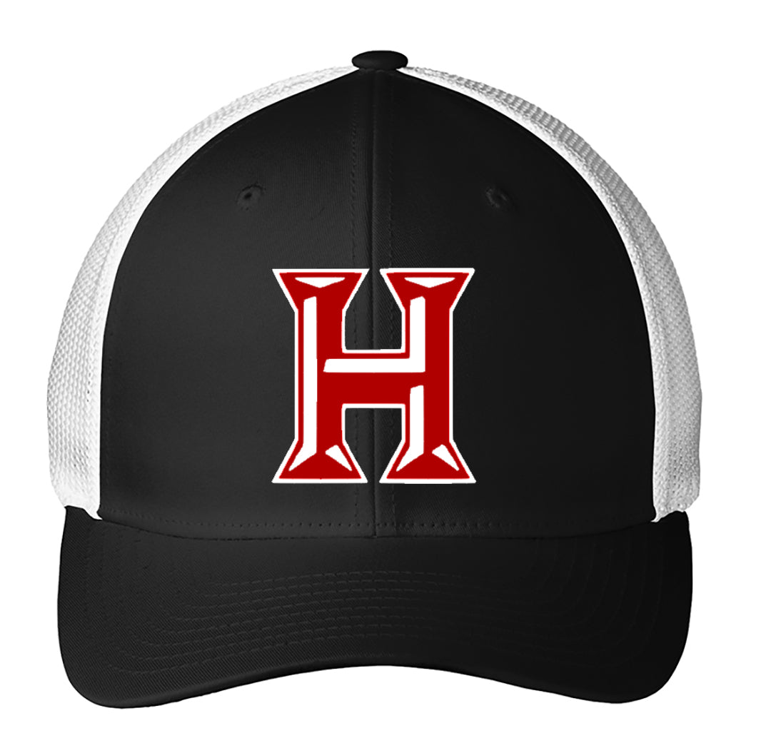 Howard Flexfit Mesh Back Cap (C812) - Black/White - Southern Grace Creations