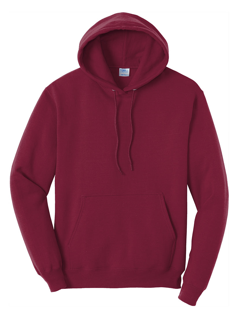 Howard - Huskies with Polka Dot Circle - Cardinal (Tee/Hoodie/Sweatshirt) - Southern Grace Creations