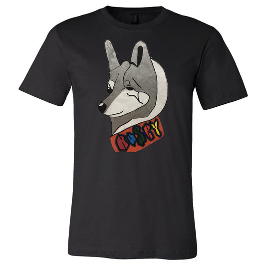 Howard - Husky Head Painting - Black Tee (Tee/Hoodie/Sweatshirt) - Southern Grace Creations