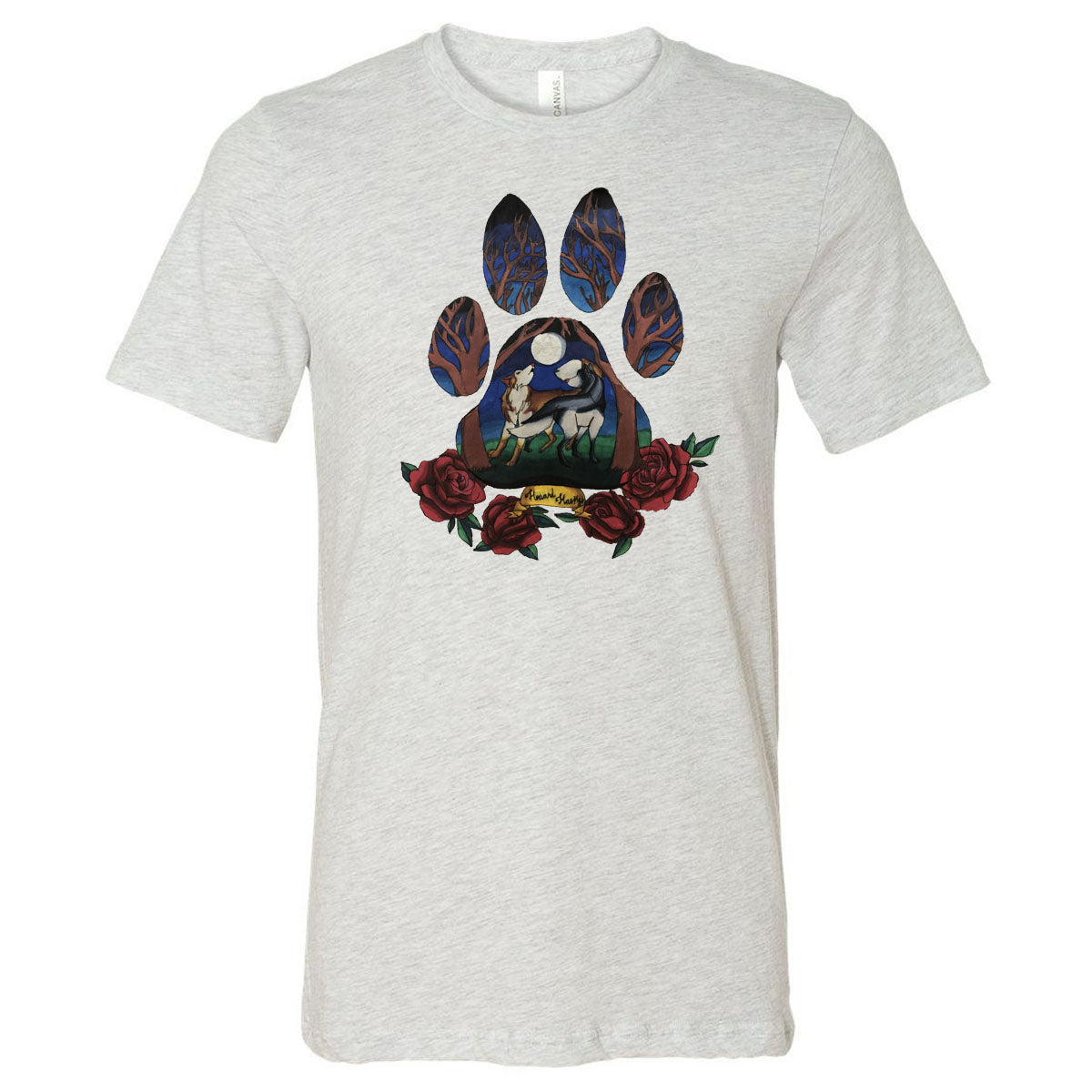 Howard - Husky Paw Painting - Ash (Tee/Hoodie/Sweatshirt) - Southern Grace Creations