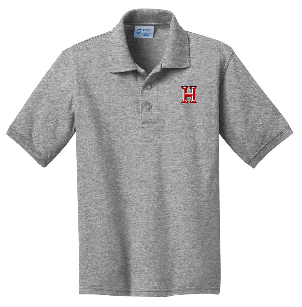 Howard - Toddler/Youth Polo - Athletic Heather (kp55y) - Southern Grace Creations
