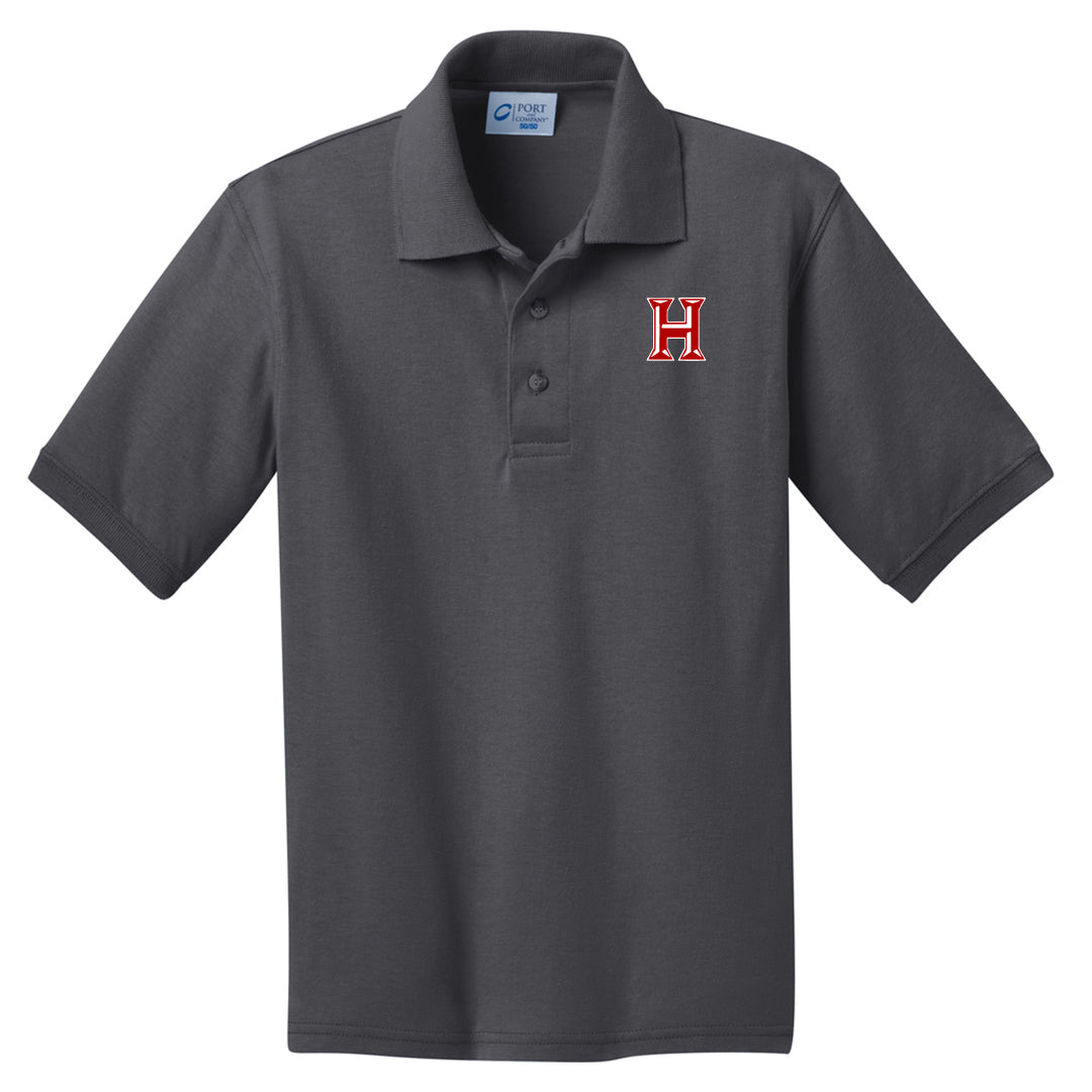 Howard - Toddler/Youth Polo - Charcoal (kp55y) - Southern Grace Creations