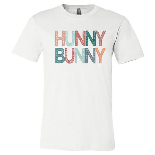 Hunny Bunny - White Short Sleeve Tee - Southern Grace Creations