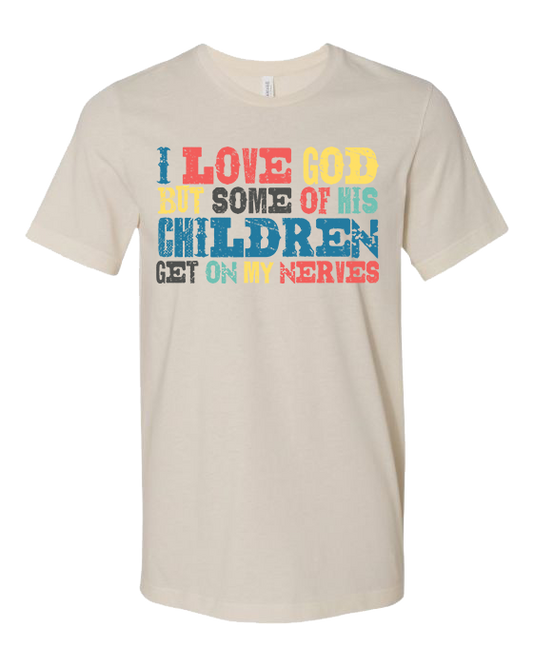 I Love God Tee - Soft Cream - Southern Grace Creations