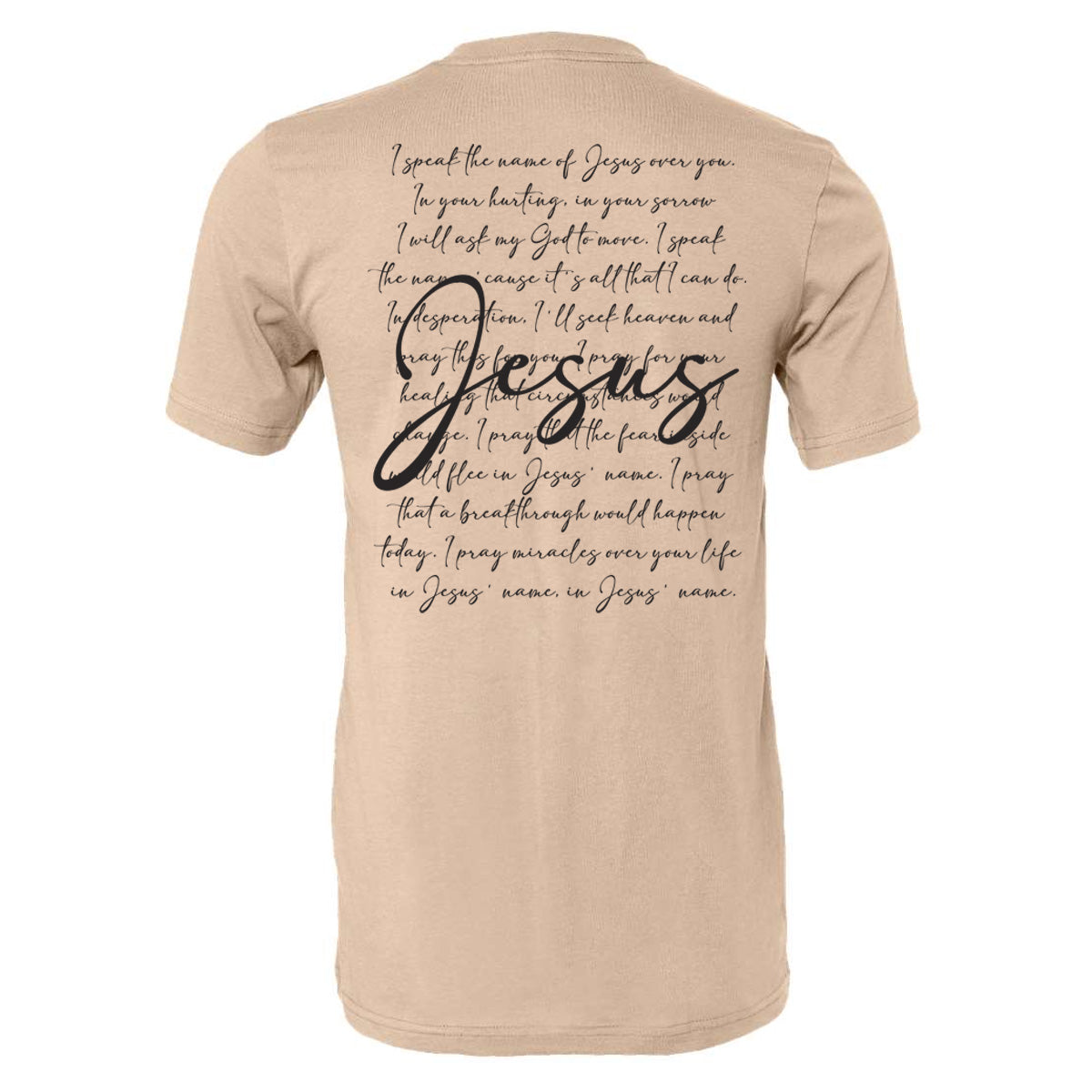 I Speak The Name of Jesus - Tan (Tee/Hoodie/Sweatshirt) - Southern Grace Creations