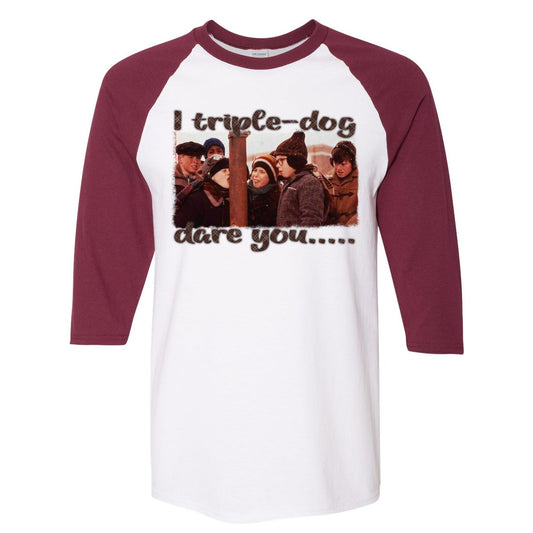 I Triple-Dog Dare You - White/Maroon - Southern Grace Creations