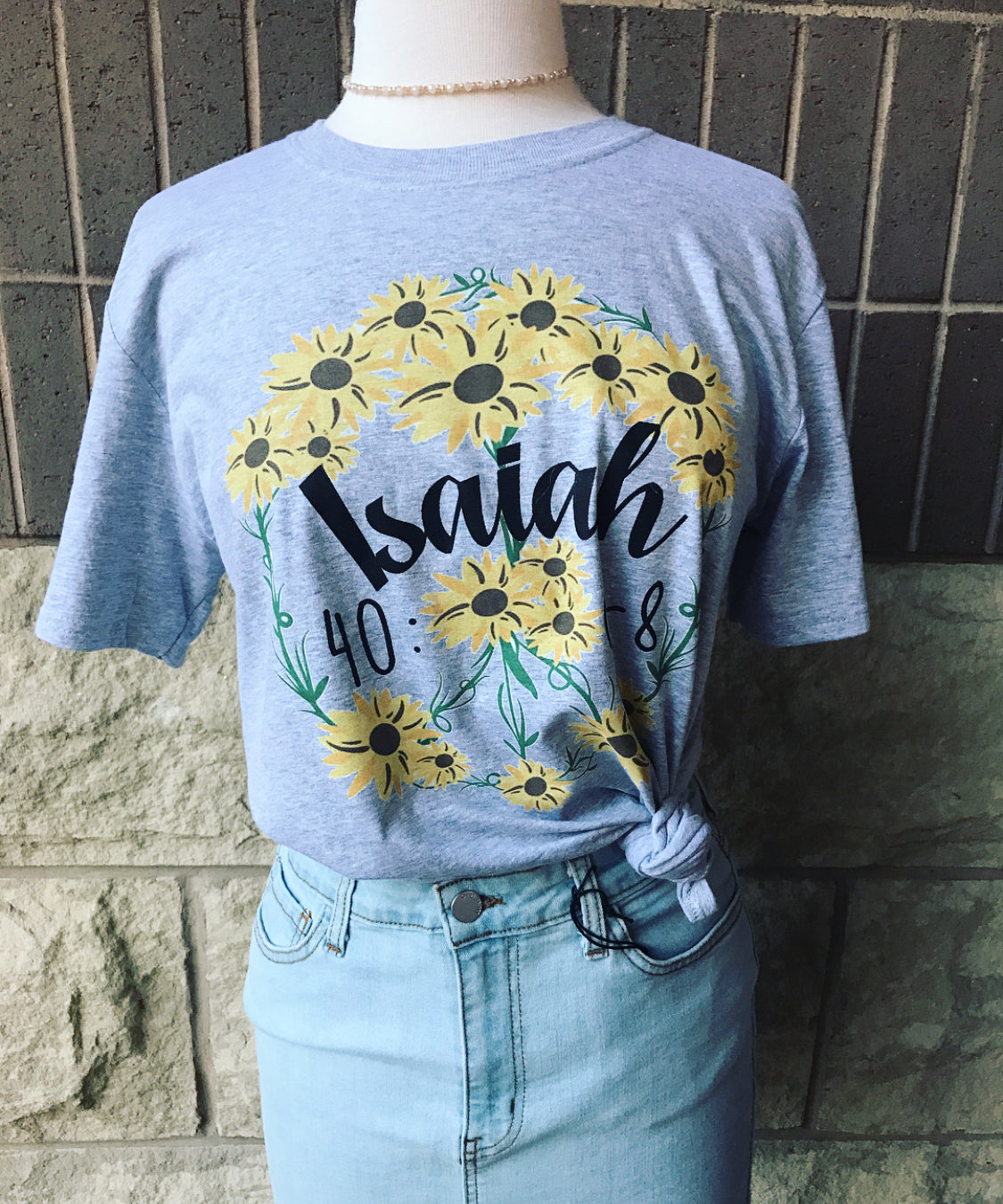 Isaiah 40:6-8 - Sport Grey Short Sleeve Tee - Southern Grace Creations