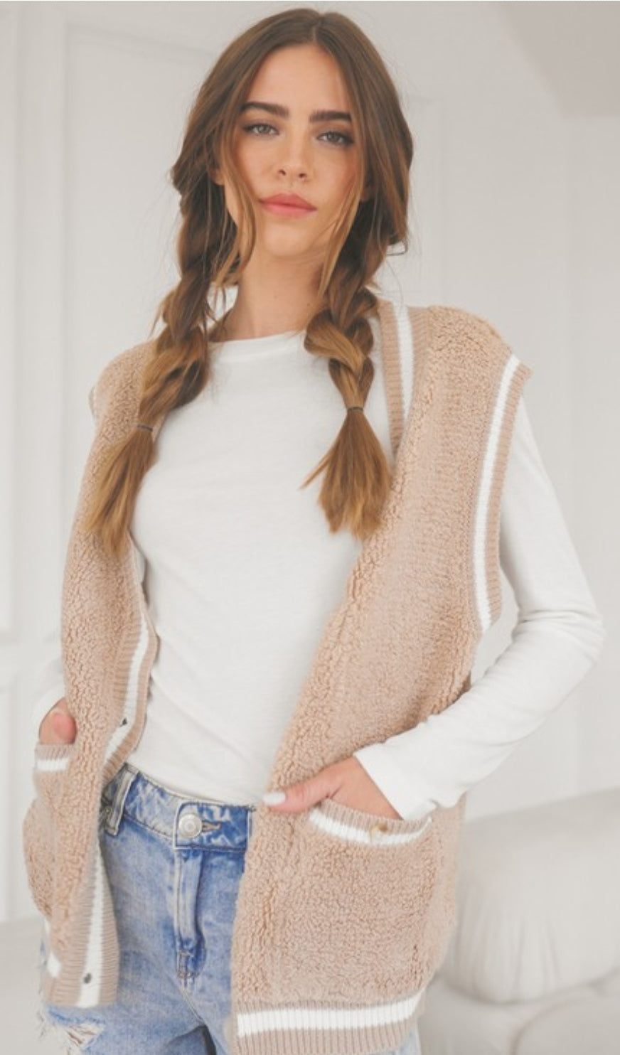 Jillian Sweater Vest - Southern Grace Creations