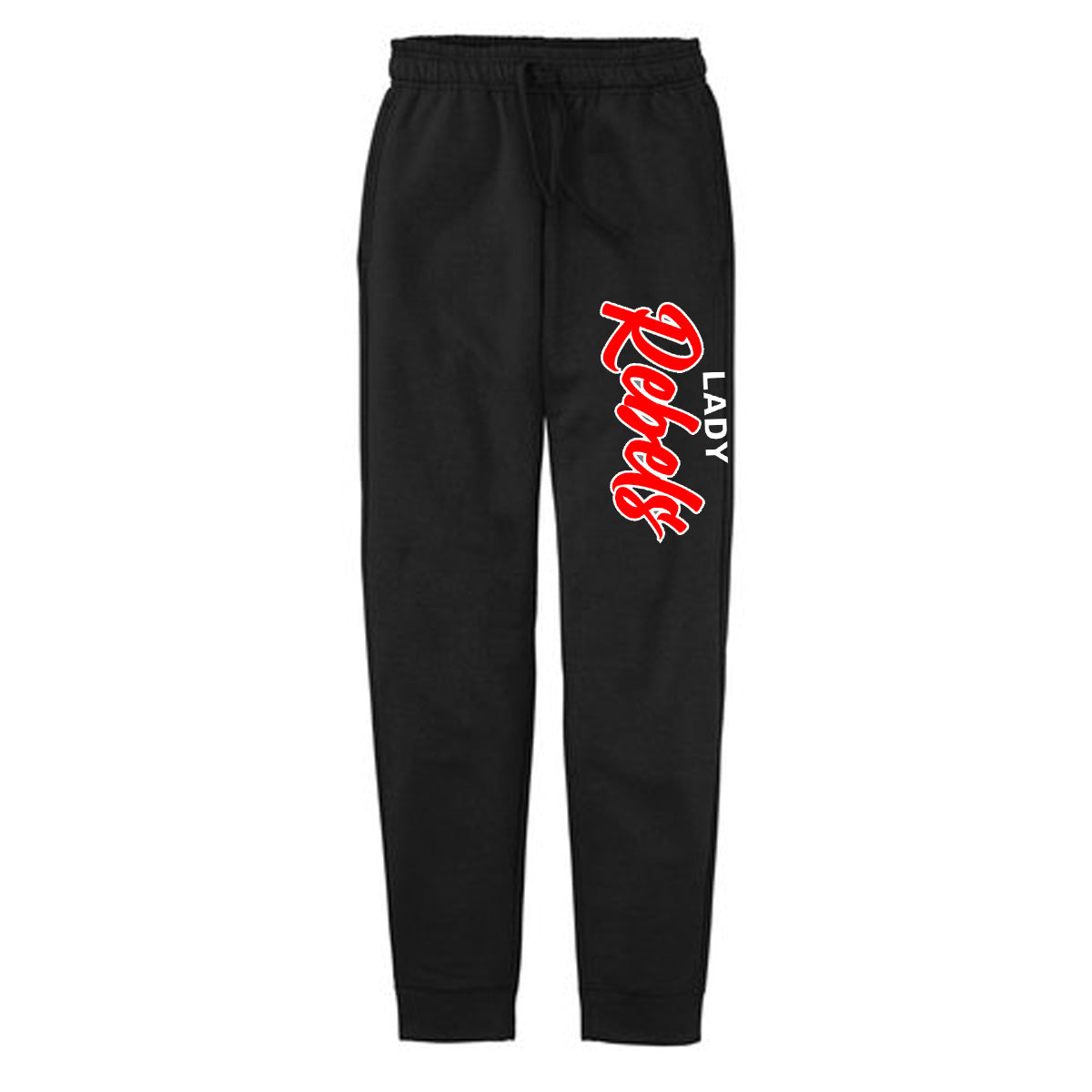 John Hancock - Black Joggers with Lady Rebels (PC78J) - Southern Grace Creations