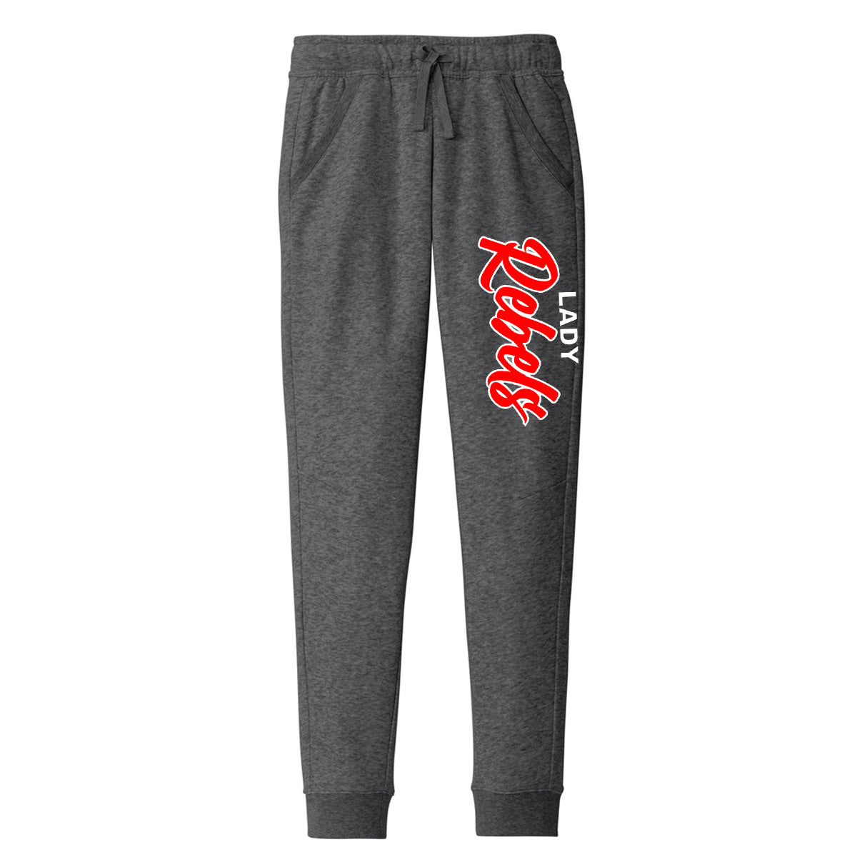 John Hancock - Graphite Heather Joggers with Lady Rebels - Sport-Tek Drive Fleece (STF204) - Southern Grace Creations