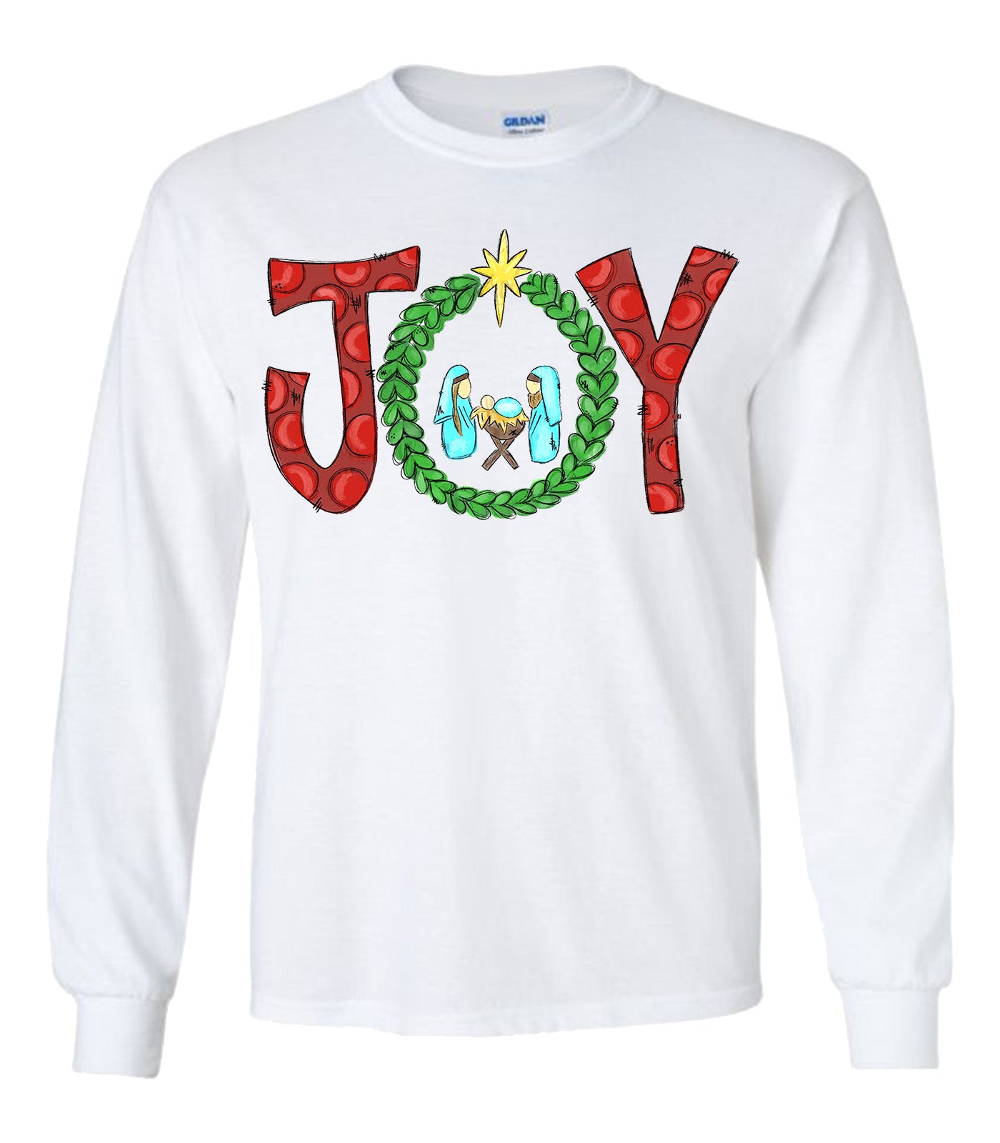 Joy - White Longsleeve - Southern Grace Creations