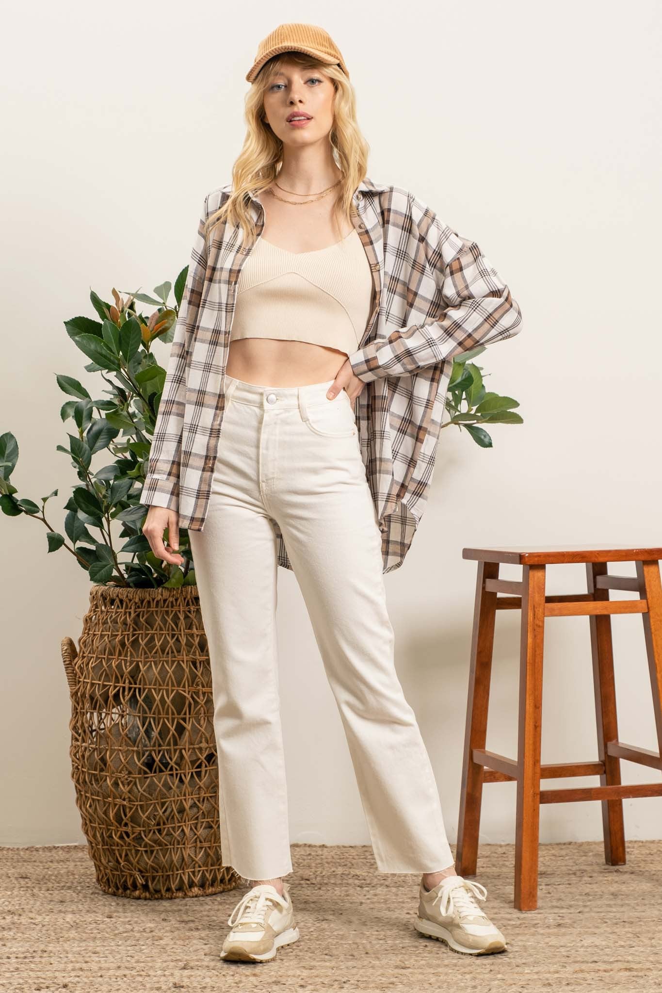 LIGHTWEIGHT PLAID TOP - Southern Grace Creations