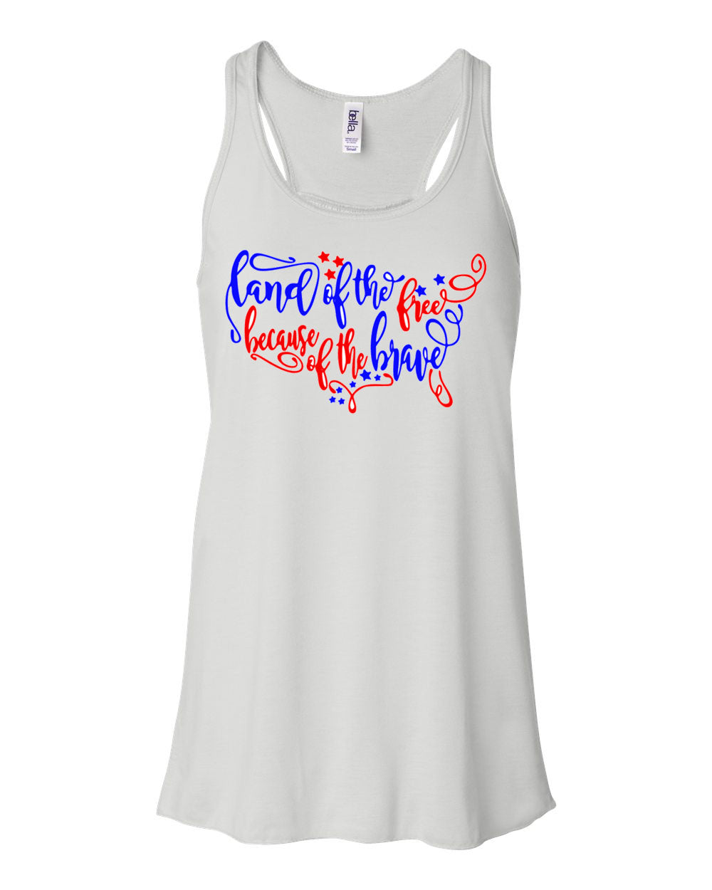 Land Of The Free Racerback Tank - Southern Grace Creations