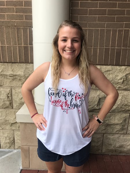 Land Of The Free Racerback Tank - Southern Grace Creations