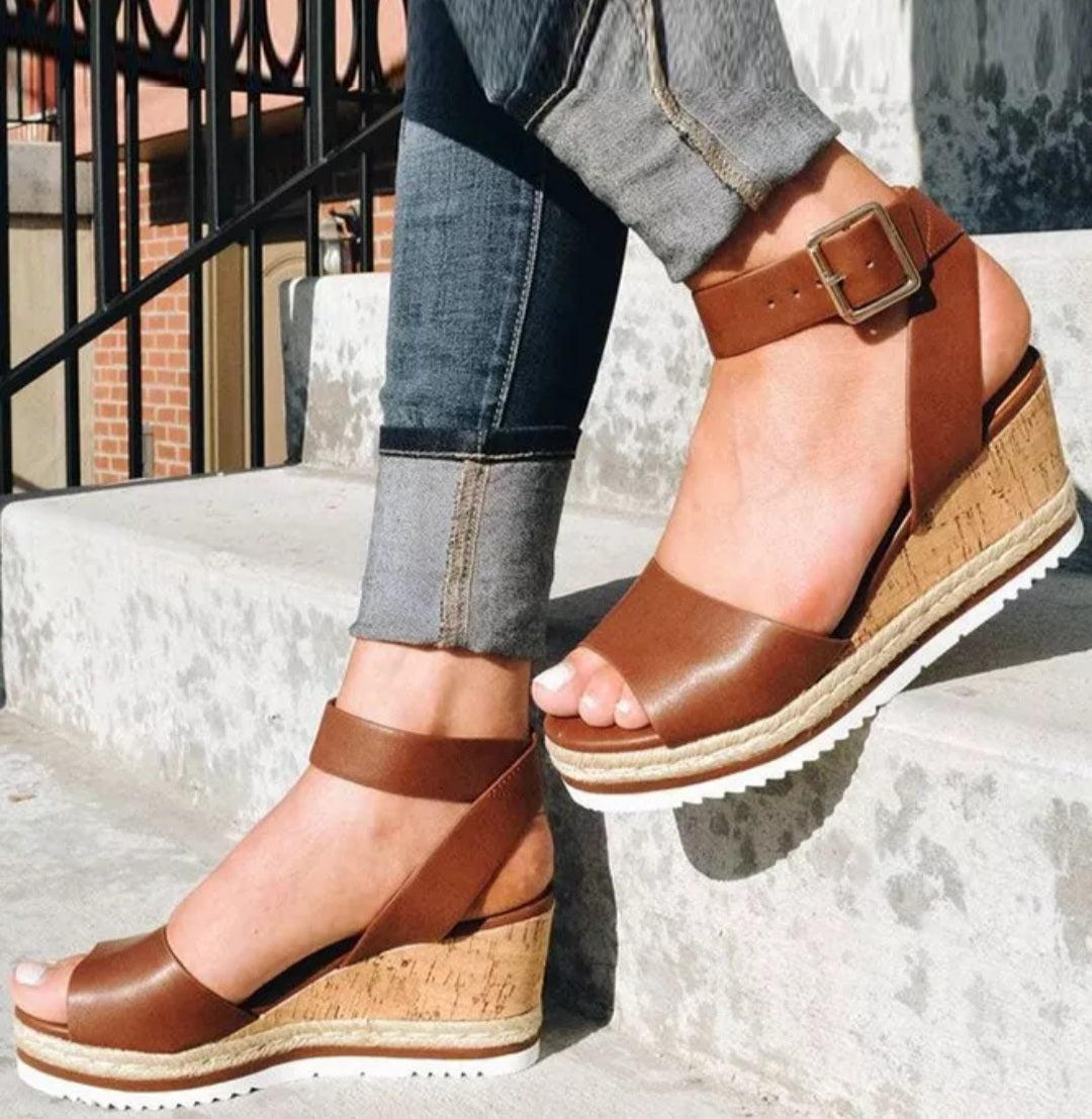 Leisure Platform Sandals - Southern Grace Creations