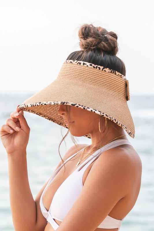 Leopard Foldable Bow Visors - Southern Grace Creations
