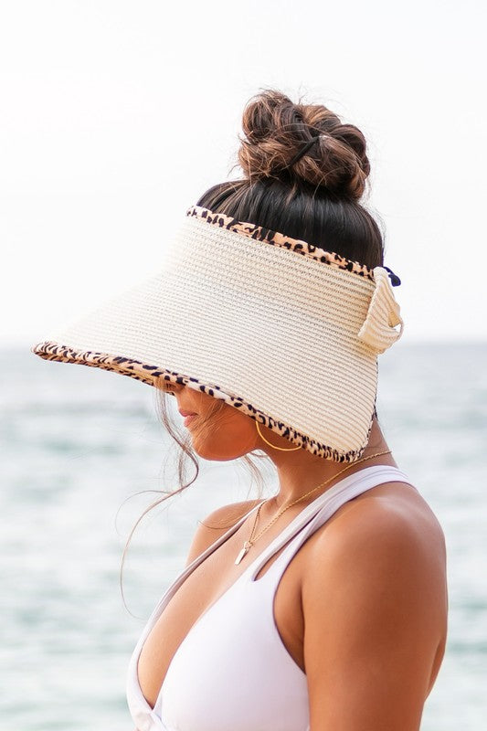 Leopard Foldable Bow Visors - Southern Grace Creations