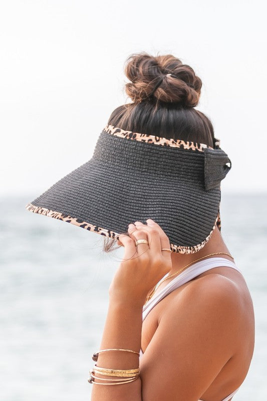 Leopard Foldable Bow Visors - Southern Grace Creations