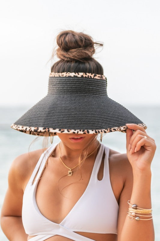 Leopard Foldable Bow Visors - Southern Grace Creations