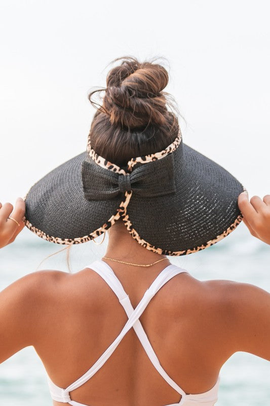 Leopard Foldable Bow Visors - Southern Grace Creations