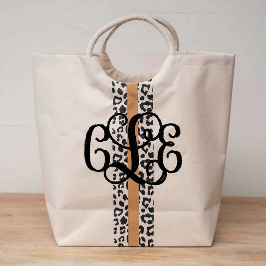 Leopard Lover - Natural/Black/Leopard Tote - Southern Grace Creations