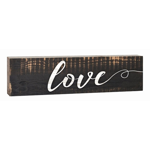 "Love" Block Decor- 1.5x6 - Southern Grace Creations